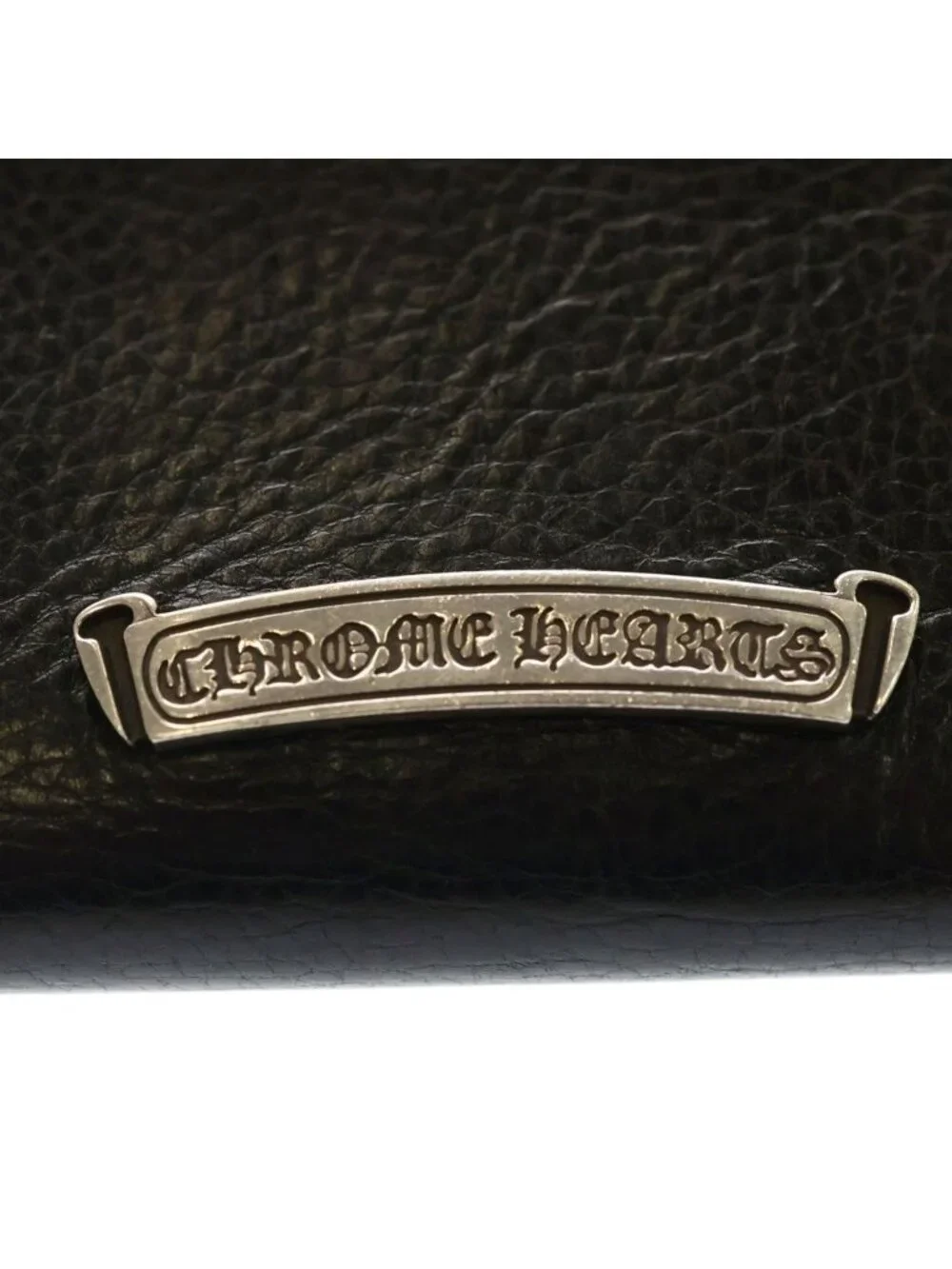 Chrome Hearts Wave Mini Leather Wallet Black